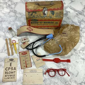 Vintage Amsco Kidd-E-Nurse Jr Medical Toy Kit With Accessories